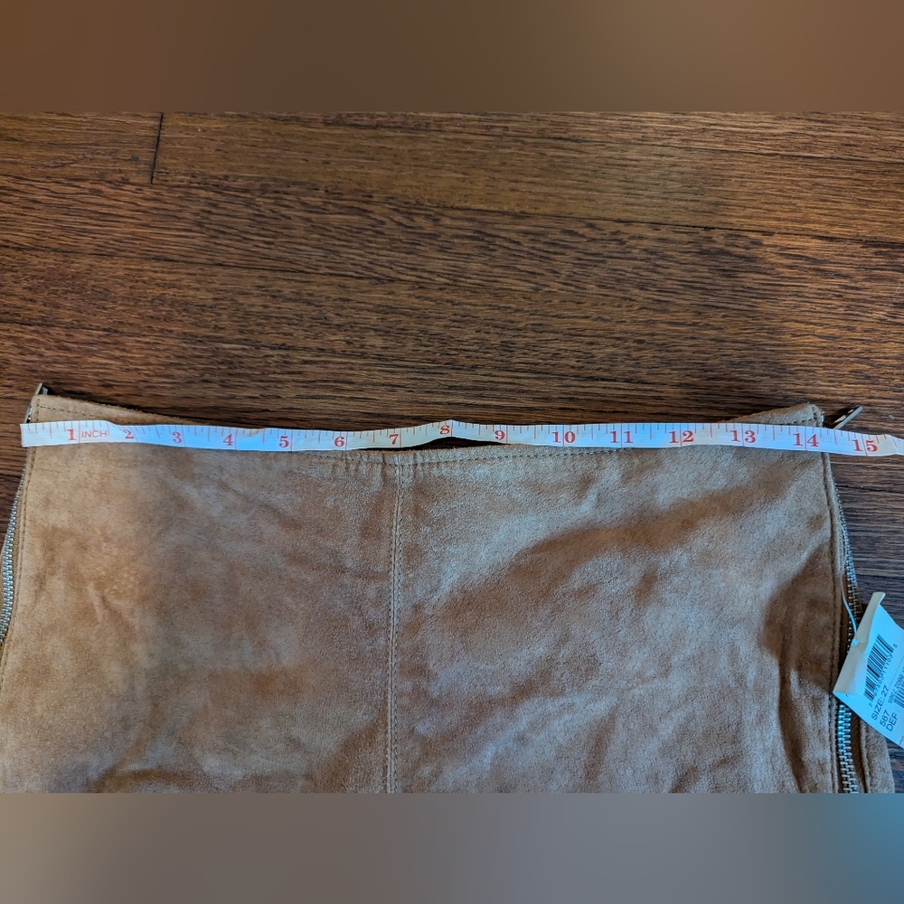 NWT [BLANKNYC] Almond Real Suede Moto Mini Skirt - Size 27 - Picture 4 of 6